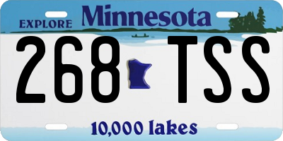 MN license plate 268TSS
