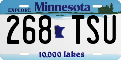 MN license plate 268TSU