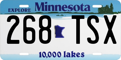 MN license plate 268TSX
