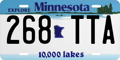 MN license plate 268TTA