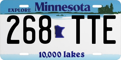 MN license plate 268TTE