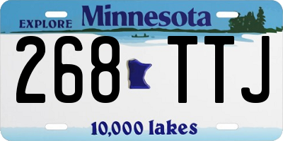 MN license plate 268TTJ