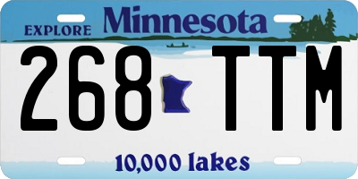 MN license plate 268TTM