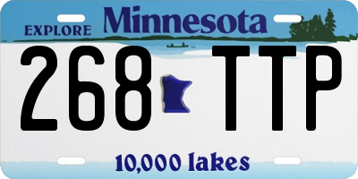 MN license plate 268TTP