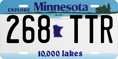 MN license plate 268TTR
