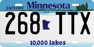 MN license plate 268TTX