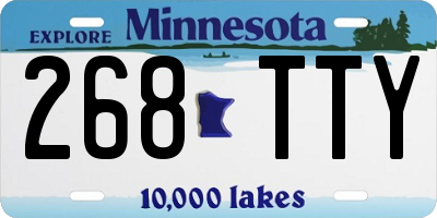 MN license plate 268TTY