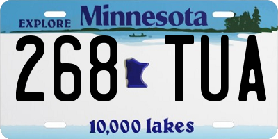 MN license plate 268TUA