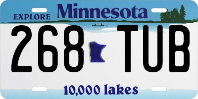 MN license plate 268TUB