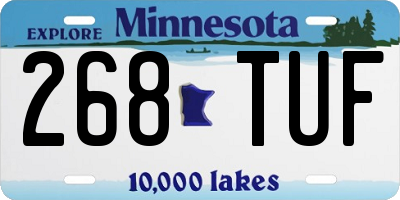 MN license plate 268TUF