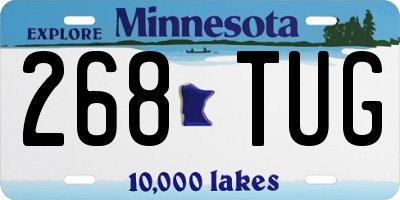 MN license plate 268TUG