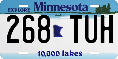 MN license plate 268TUH