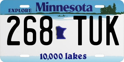 MN license plate 268TUK