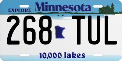 MN license plate 268TUL