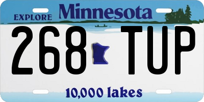 MN license plate 268TUP