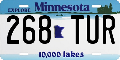 MN license plate 268TUR