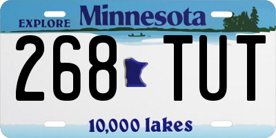 MN license plate 268TUT