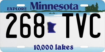 MN license plate 268TVC