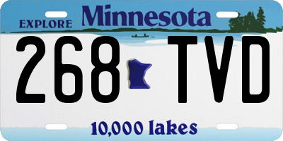 MN license plate 268TVD