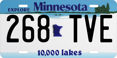 MN license plate 268TVE