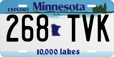 MN license plate 268TVK