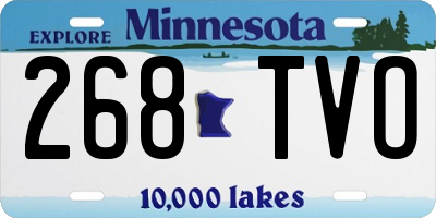 MN license plate 268TVO