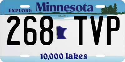 MN license plate 268TVP