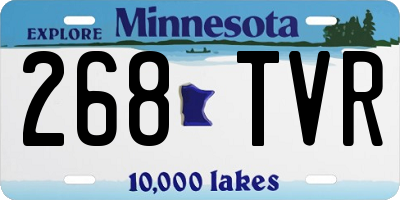MN license plate 268TVR