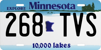 MN license plate 268TVS