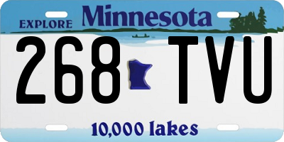 MN license plate 268TVU