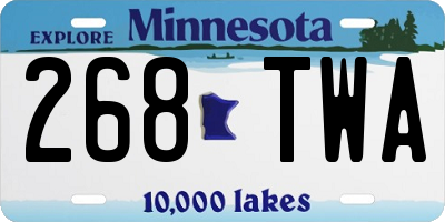 MN license plate 268TWA