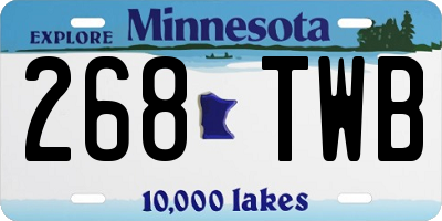 MN license plate 268TWB