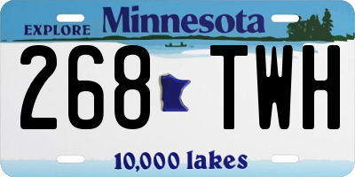 MN license plate 268TWH