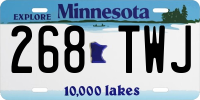 MN license plate 268TWJ