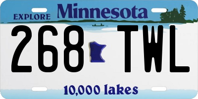 MN license plate 268TWL