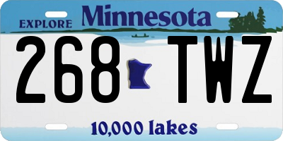 MN license plate 268TWZ