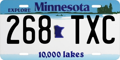 MN license plate 268TXC