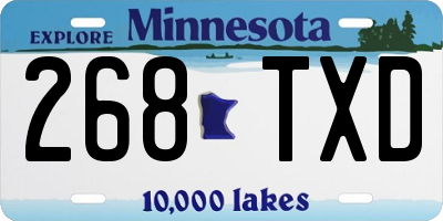 MN license plate 268TXD