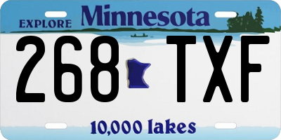 MN license plate 268TXF