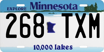 MN license plate 268TXM