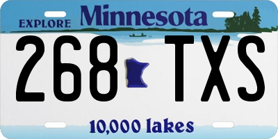 MN license plate 268TXS