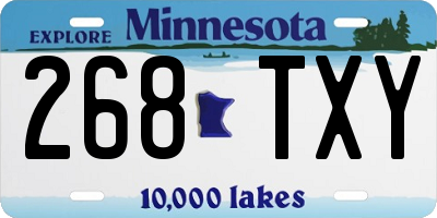 MN license plate 268TXY