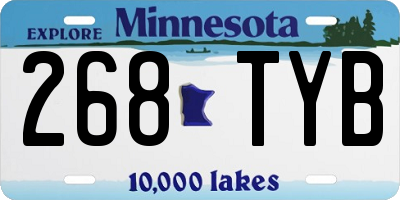 MN license plate 268TYB