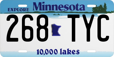 MN license plate 268TYC