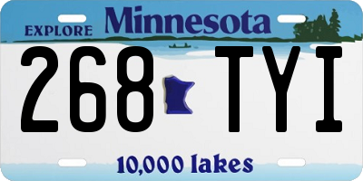 MN license plate 268TYI