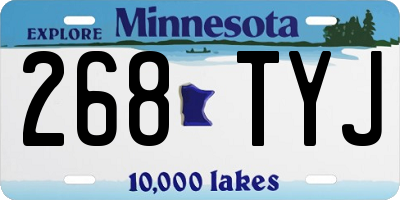 MN license plate 268TYJ