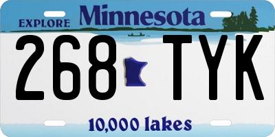 MN license plate 268TYK