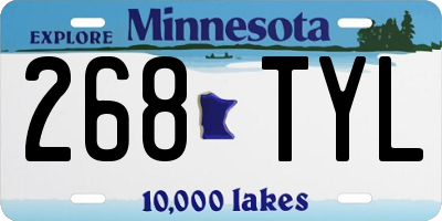 MN license plate 268TYL