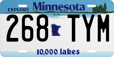 MN license plate 268TYM