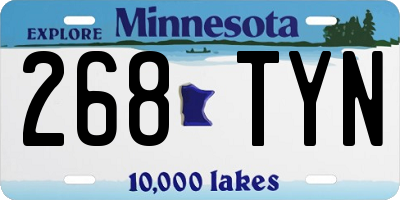 MN license plate 268TYN